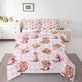 thumbnail image 1 of Homewish Cowgirl Cowboy Boot Full Size Comforter Sets, Cartoon Stars Print Bedding Comforter Set, Teens Kids Girls Reversible Bedding Sets, Luxury Bedroom Decor, 3 Pieces, 1 of 8