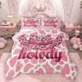 thumbnail image 1 of Homewish Cowgirl Hat Bedding Comforter Set 2pcs for Kids Children Teens,Leopard Print Twin Comforter Sets Microfiber,Pink Bling Glitter Breathable Bedding Set,Luxury Bedroom Decor,Reversible, 1 of 8
