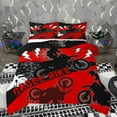 thumbnail image 1 of Homewish Cross Bike Game Bedding Comforter Set,Speed Extrame Sport Twin Comforter Sets,Black Red White Bedding Set For Kids,Microfiber Bedroom Decor Reversible,2 Pieces, 1 of 8