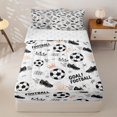 thumbnail image 1 of Homewish Crown Soccer Pattern Zipper Full Size Comforter Sets with Fitted Sheet and 2 Pillowcases, Cute Sport Zipper Bedding Set for Boys and Girls, Reversible, 4pcs, 1 of 6