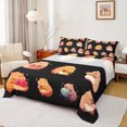 thumbnail image 1 of Homewish Cute Animal Capybara 4pcs Bed Sheets for Children Teens Boys,Cartoon Wildlife King Sheets,Black Brown Super Cozy Sheet Set,Breathable Home Decor, 1 of 7