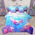 thumbnail image 1 of Homewish Cute Axolotl 7-Piece Twin Bedding Sets,Watercolor Sea Coral Bedding Comforter Set,Pink Blue Sheet Sets For Girls,Ultra Soft Home Decor Reversible, 1 of 8