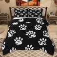 thumbnail image 1 of Homewish Cute Bear Paws Bedding Comforter Set,Jungle Animal Twin Comforter Sets,White Black Bedding Set For Boys Girls,Microfiber Bedroom Decor Reversible,2 Pieces, 1 of 8