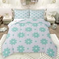 thumbnail image 1 of Homewish Cute Blossom Queen Comforter Set,Kawaii Polka Dots Bedding Sets,Green Gray Bedding Comforter Set For Teens,Luxury Bedroom Decor Reversible,3pcs, 1 of 8