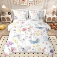 thumbnail image 1 of Homewish Cute Boho Butterflies 7 Pieces Bedding Comforter Set,Rustic Flying Animal Full Bedding Set,Multicolor Flower Daisy Fitted Sheet Flat Sheet For Girls Boys,Ultra Soft Home Decor Reversible, 1 of 8