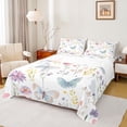 thumbnail image 1 of Homewish Cute Boho Butterflies Full Size Sheets,Rustic Flying Animal Bed Sheets,Multicolor Flower Daisy Sheet Sets For Girls Boys,Ultra Soft Home Decor,4pcs, 1 of 7