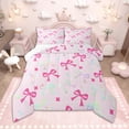 thumbnail image 1 of Homewish Cute Bow Knot Bedding Comforter Set for Girls, Glitter Stars Twin Comforter Sets, Colorful Bowtie Bedding Set, Luxury Bedroom Decor, 1 of 8