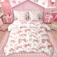 thumbnail image 1 of Homewish Cute Bow Tie 7 Pieces Bedding Comforter Set,Kawaii Daisy Country Flower Full Bedding Set,Pink Ribbon Bowknot Fitted Sheet Flat Sheet For Girls Teens,Super Cozy Room Decor Reversible, 1 of 8