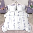 thumbnail image 1 of Homewish Cute Bow-Tie Bedding Comforter Set 7 Pieces for Female Men Adults,Blue White Full Bedding Set Lightweight,Dreamy Princess Fitted Sheet Flat Sheet,Ultra Soft Home Decor,Reversible, 1 of 8