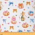 thumbnail image 1 of Homewish Cute Bowtie Bow Fabric by the Yard 1 Yard,Rainbow Heart Print Home Decor Fabric by the Yard,Autumn Fall Pumpkin Sewing Fabric For Girls,Microfiber Bedroom Decor, 1 of 6
