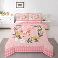 thumbnail image 1 of Homewish Cute Cartoon Axolotl Bedding Comforter Set, Dreamy Cherry Blossoms Twin Comforter Sets, Dreamy Princess Style Reversible Bedding Set, Lightweight Room Decor, 2-Piece, 1 of 8