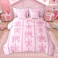 thumbnail image 1 of Homewish Cute Cartoon Bowtie 7-Piece Bedding Comforter Set,Kawaii Bow King Bedding Sets,Princess Pink Bed Sheets For Girls,Microfiber Bedroom Decor Reversible, 1 of 9
