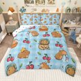 thumbnail image 1 of Homewish Cute Cartoon Capybara Full Size Comforter Sets,Sweet Red Cherry Bedding Comforter Set,Blue Geometric Checkered Bedding Sets For Girls Kids,Breathable Home Decor Reversible,3 Pieces, 1 of 8