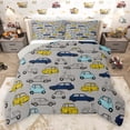 thumbnail image 1 of Homewish Cute Cartoon Car Full Size Comforter Sets,Toy Car Bedding Comforter Set,Blue Yellow Gray Bedding Sets For Boys Kids,Ultra Soft Home Decor Reversible,3-Piece, 1 of 8