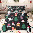 thumbnail image 1 of Homewish Cute Cartoon Cat 7-Piece Twin Bedding Sets,Merry Christmas Bedding Comforter Set,Xmas Gifts Tree Sheet Sets For Girl Boy,Breathable Home Decor Reversible, 1 of 8