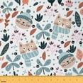 thumbnail image 1 of Homewish Cute Cartoon Cat Fabric by the Yard 3 Yard,Kawaii Kitten Sewing Fabric,Retro Boho Leaves Room Decor Fabric by the Yard For Girls Kids,Super Cozy Room Decor, 1 of 6