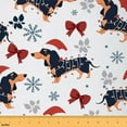 thumbnail image 1 of Homewish Cute Cartoon Dachshund Fabric by the Yard 2 Yard,Kawaii Puppy Dogs Room Decor Fabric by the Yard,Merry Xmas Fabric for Sewing For Girl Boys,Ultra Soft Room Decor, 1 of 6