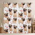 thumbnail image 1 of Homewish Cute Cartoon Dogs Black Out Curtains,Kawaii Loves Pattern Curtains Pack of 2 (42x63 Each),Pink White Brown Bedroom Curtains For Boys Girls,Microfiber Bedroom Decor, 1 of 6