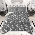 thumbnail image 1 of Homewish Cute Cartoon Fish Queen Comforter Set,Fishing And Hunting Bedding Sets,Gray White Bedding Comforter Set For Boys Kids,Ultra Soft Home Decor Reversible,3pcs, 1 of 8