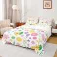 thumbnail image 1 of Homewish Cute Cartoon Flower Queen Sheet Sets,Colorful Daisy Flat Sheet,White Yellow Pink Queen Fitted Sheet For Girls,Ultra Soft Home Decor,4pcs, 1 of 7