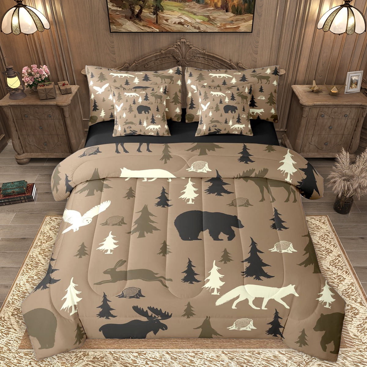 Homewish Cute Cartoon Rabbit 7pcs Bedding Comforter Set,Wild Moose ...