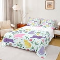 thumbnail image 1 of Homewish Cute Cat Animals Bed Sheets,Kawaii Floral Moon Full Size Sheets,Green,4 Pieces,1 Flat Sheet, 1 Fitted Sheet and 2 Pillowcases, 1 of 6