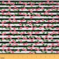 thumbnail image 1 of Homewish Cute Cherry Fabric by the Yard 1 Yard,Modern Geometric Stripes Home Decor Fabric by the Yard,Black Red White Sewing Fabric For Girls,Ultra Soft Home Decor, 1 of 6