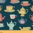 thumbnail image 1 of Homewish Cute Coffee Cup Fabric by the Yard 1 Yard,Colorful Teapot Home Decor Fabric by the Yard,Retro Kettle Sewing Fabric For Girls,Luxury Bedroom Decor, 1 of 6