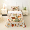 thumbnail image 1 of Homewish Cute Dino Twin Sheets,Autumn Leaves Bedding,Brown,3pcs,1 Fitted Sheet and 1 Pillowcase, 1 of 6