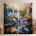 thumbnail image 1 of Homewish Cute Dinosaur Dino Curtains Pack of 2 (42x84 Each),Wild Animal Curtains Blackout,Natural Waterfall Bedroom Curtains For Kids,Luxury Bedroom Decor, 1 of 6