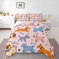 thumbnail image 1 of Homewish Cute Dog Full Size Comforter Sets,Kawaii Pet Theme Bedding Comforter Set,Pink,Polkadot Reversible,3pcs,1 Comforter and 2 Pillowcases, 1 of 7