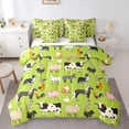 thumbnail image 1 of Homewish Cute Farm Animal Twin Bedding Sets 7-Piece for Kids, Sheep Pig Cow Horse Bedding Comforter Set, Green Cartoon Theme Reversible Sheet Sets, Super Cozy Room Decor, 1 of 7