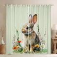 thumbnail image 1 of Homewish Cute Farmhouse Rabbit Black Out Curtains for Kid, Kawaii Cartoon Bunnies Curtains Pack of 2 (42x63 Each), Groovy Daisy Flower Bedroom Curtains, Blackout Curtains Home Decor, 1 of 6