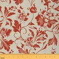 thumbnail image 1 of Homewish Cute Flower Fabric by the Yard 3 Yard,Rustic Floral Sewing Fabric,Beige Red Room Decor Fabric by the Yard For Girls,Luxury Bedroom Decor, 1 of 6
