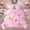 thumbnail image 1 of Homewish Cute Gingerbread Man Bedding Comforter Set 7pcs, Yummy Christmas Cake King Bedding Sets, Cartoon Polkadots Reversible Bed Sheets, Breathable Home Decor, 1 of 7
