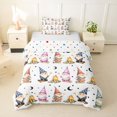 thumbnail image 1 of Homewish Cute Gnome Twin Duvet Cover For Kids,Kawaii Cartoon Themed Twin Bedding,White,Polkadot Reversible,2 Pieces,1 Duvet Cover and 1 Pillowcase, 1 of 6