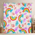 thumbnail image 1 of Homewish Cute Gradient Rainbow Black Out Curtains for Teens Kids Children,Ombre Watercolor Curtains Pack of 2 (42x63 Each),Cartoon Kawaii Bedroom Curtains,Lightweight Room Decor, 1 of 6