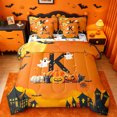 thumbnail image 1 of Homewish Cute Halloween Ghost 7-Piece Twin Bedding,Spooky Castle Initial K Pattern Bedding Comforter Set,Halloween Reversible, 1 of 8