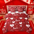 thumbnail image 1 of Homewish Cute Heart Loves 7-Piece Bedding Comforter Set,Romantic Valentine'S Day King Bedding Sets,White Red Bed Sheets For Girls Kids,Breathable Home Decor Reversible, 1 of 8