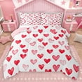 thumbnail image 1 of Homewish Cute Heart Loves Bedding Comforter Set,Happy Valentine'S Day Twin Comforter Sets,White Pink Bedding Set For Girls Kids,Breathable Home Decor Reversible,2 Pieces, 1 of 8