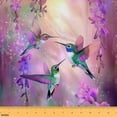 thumbnail image 1 of Homewish Cute Hummingbird Fabric by the Yard 3 Yard,Wild Bird Sewing Fabric,Purple Flower Floral Room Decor Fabric by the Yard For Girls Kids,Super Cozy Room Decor, 1 of 6