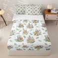 thumbnail image 1 of Homewish Cute Jungle Animal Zipper Full Size Comforter Sets with Fitted Sheet and 2 Pillowcases, Cartoon Elephant Lion Zipper Bedding Set, Reversible, 4-Piece, 1 of 6