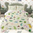 thumbnail image 1 of Homewish Cute Jungle Dino Boy Girl Bedding Comforter Set 2pcs,Cartoon Wildlife Twin Comforter Sets Microfiber,Woodland Animal Dinosaur Breathable Bedding Set,Luxury Bedroom Decor,Reversible, 1 of 8