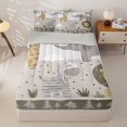thumbnail image 1 of Homewish Cute Lion Animal Zipper Twin Comforter Sets with Fitted Sheet and 2 Pillowcases for Kids, Cartoon Zebra Zipper Bedding Set, Gray Reversible, 4 Pieces, 1 of 6