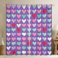 thumbnail image 1 of Homewish Cute Love Heart Curtains Pack of 2 (42x84 Each), Modern Fashion Cartoon Curtains Blackout, Teens Kids Boys Girls Bedroom Curtains, Window Curtains Bedroom Decor, 1 of 6