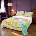 thumbnail image 1 of Homewish Cute Moon Stars Print Queen Sheets for Girls, Rainbow Queen Sheet Sets, 4 Pieces, 1 Flat Sheet, 1 Fitted Sheet and 2 Pillowcases, 1 of 6