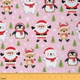 thumbnail image 1 of Homewish Cute Penguin Santa Claus Fabric by the Yard 2 Yard,Merry Christmas Room Decor Fabric by the Yard,Cartoon Santa Claus Fabric for Sewing For Girls Kids,Super Cozy Room Decor, 1 of 6