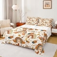 thumbnail image 1 of Homewish Cute Rainbow 4-Piece Full Size Sheets For Children Teens Girls,Flying Floral Butterflies Bed Sheets,Chic Flowers Lightweight Sheet Sets,Super Cozy Room Decor, 1 of 7