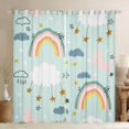 thumbnail image 1 of Homewish Cute Rainbow Black Out Curtains,Lovely Stars Print Curtains Pack of 2 (42x63 Each),Fairy Tale Theme Bedroom Curtains For Girl Boys,Ultra Soft Home Decor, 1 of 6