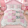 thumbnail image 1 of Homewish Cute Rustic Flower Bedding Comforter Set,Country Botanical Twin Comforter Sets,Pink Geometric Checkered Bedding Set For Girls Kids,Breathable Home Decor Reversible,2pcs, 1 of 8